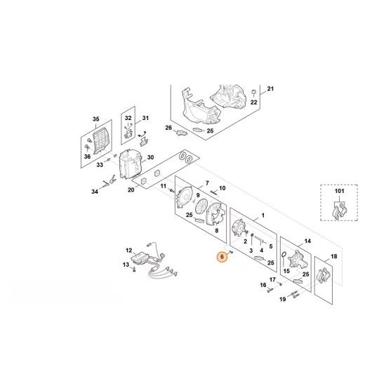STIHL  Śruba z łbem cylindrycznym IS-M4x10 9022 313 0650
